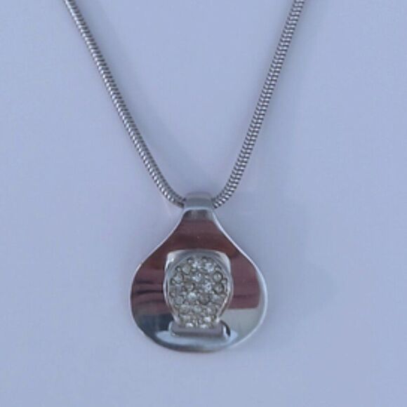 Givenchy vintage pave crystals pendant choker necklace EUC